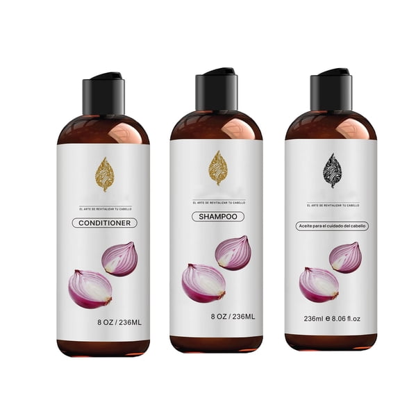 Onion Extract Revitalizing Shampoo, 8oz/236ml, Gentle Nourishing Daily Hair Care for Women & Men