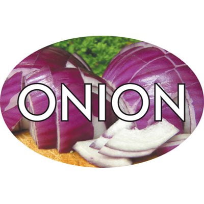 Onion Food Store Labels 1.25" x 2" 500 each per roll Great Quality Stickers Decals
