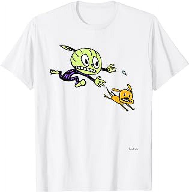 Onion Head Monster Chasing Cute Puppy Dog TShirt