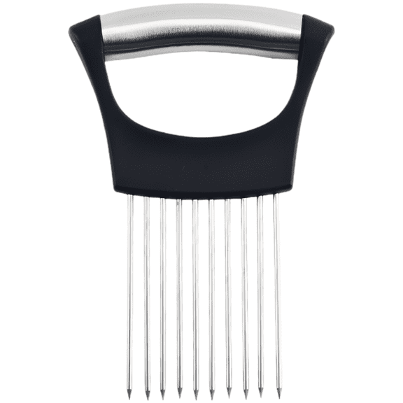Onion Holder Slicer, Stainless Steel Onion Holder for Slicing, Vegetable Cutter Lemon Slicer, Food Slicing Fork with PP Handle, Safe Grip Slicing Assistant Tool, 5.6 x 3.7 in / 14.3 x 9.5 cm
