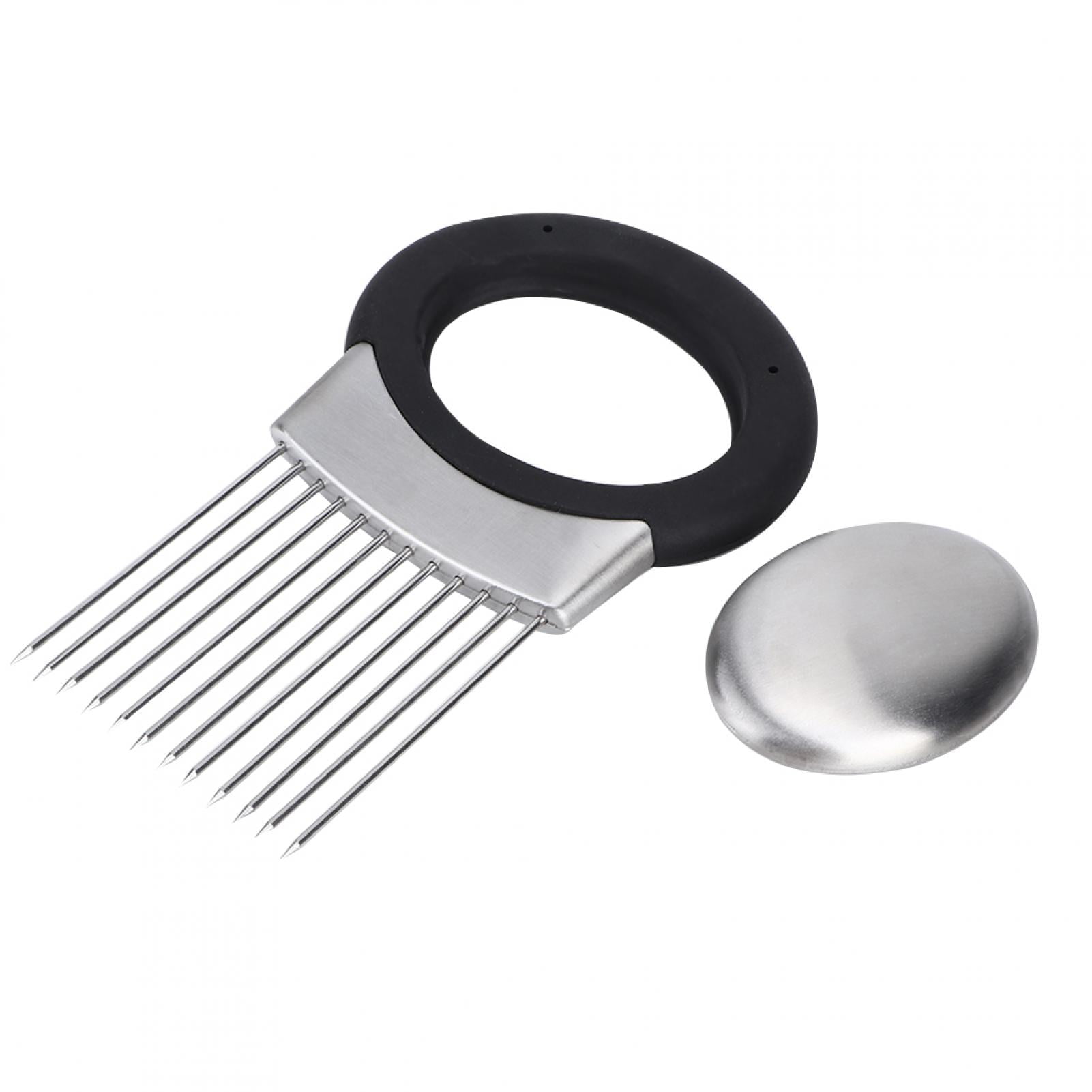 Onion Holder for Slicing, Vegetable Potato Cutter Slicer Stainless