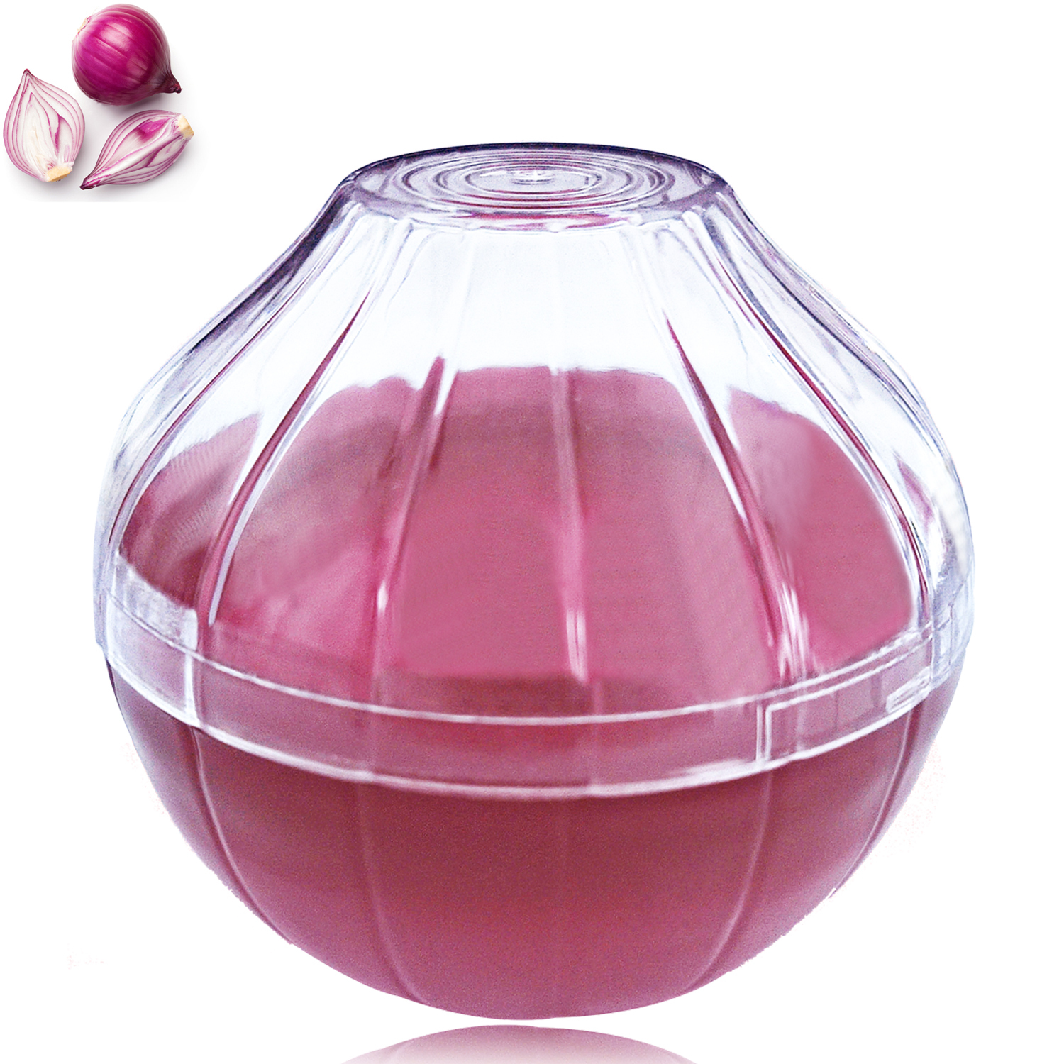 Onion Keeper, Clear Lid Reusable Refrigerator Food Shape Container