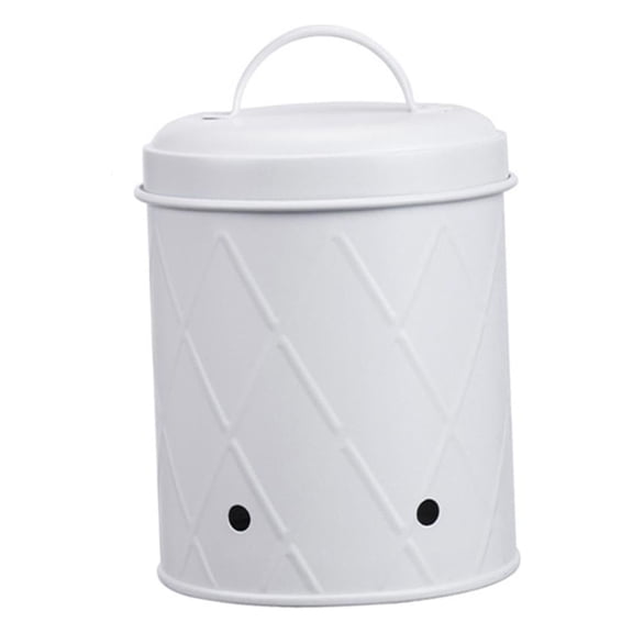 Onion Potato and Garlic Tin Vegetable Keeper Container Food Container Bucket White Style C