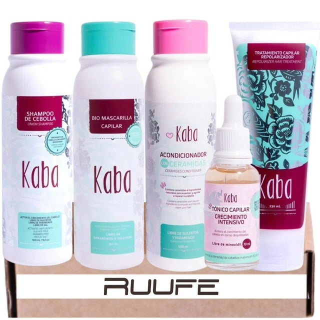Kaba Onion Shampoo 5 Pack, Biomascarilla Hair Repair, Ceramide