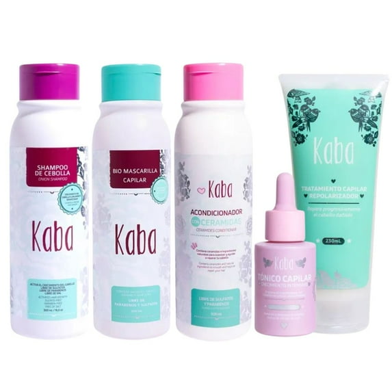 Onion Shampoo Kaba (5 pack) Shampoo de Cebolla kaba Biomascarilla kaba Capilar acondicionador de ceramidas kaba tonico capilar repolarizador kaba