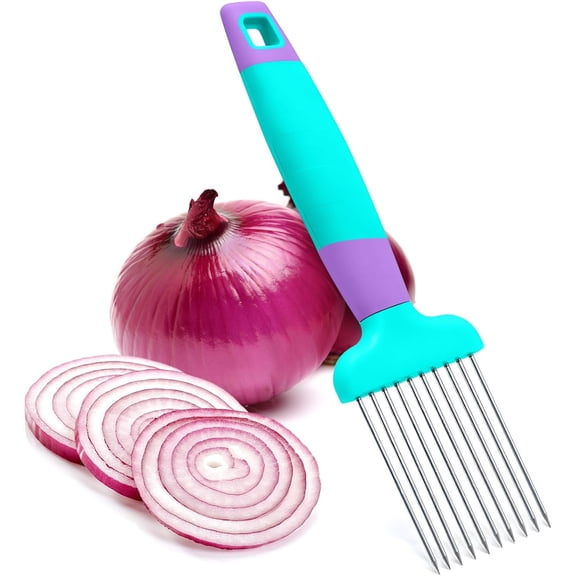 Onion Slicing Holder, Stainless Steel Long Handle, Needle Fork for Avocado Potato