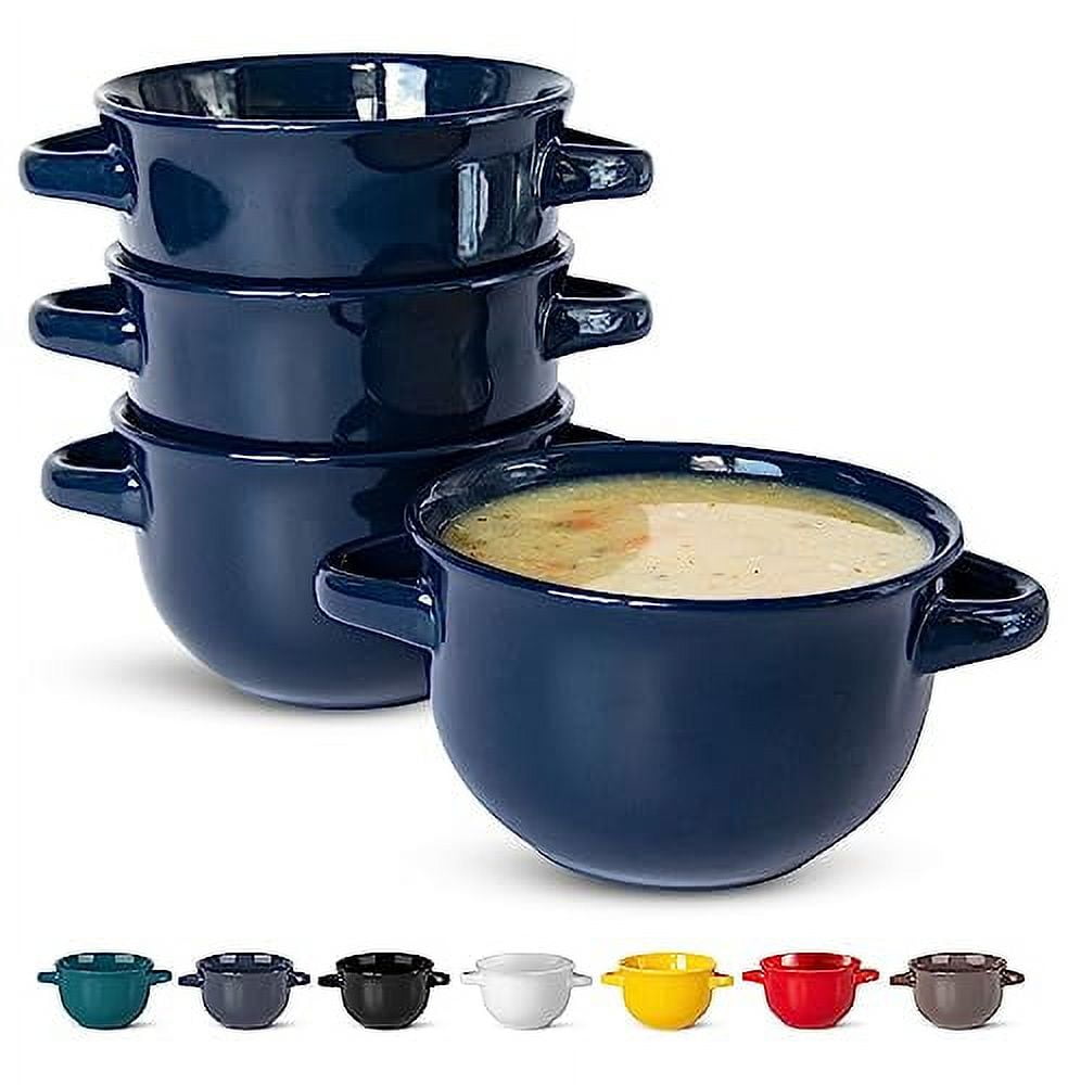 Onion Soup Crocks With Handles, Ceramic Bowls, For Rice, Dessert, Pasta