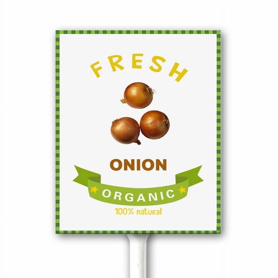 Onion Vegetable Garden Signs Metal Yard Sign With Stake Perfect for ...