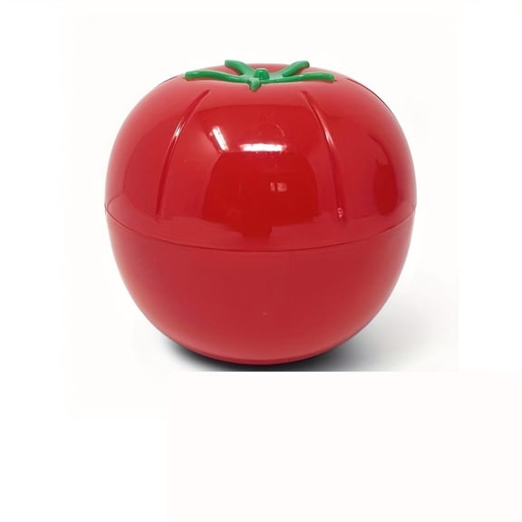 Onion-shaped food storage container designed for fruits and vegetables with twist lock to extend shelf life