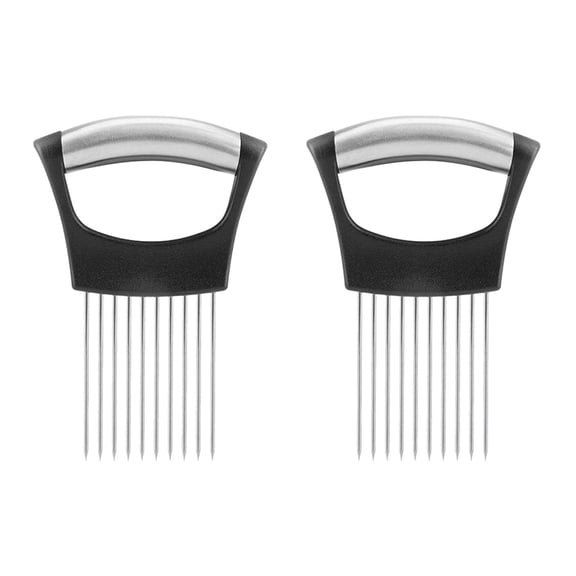 COREBAY-Onion slicer, onion cutter, stainless steel tomato slicer, suitable for vegetables such as potatoes, avocados, eggs, fruits and lemons as well as auxiliary tools, 2-piece set