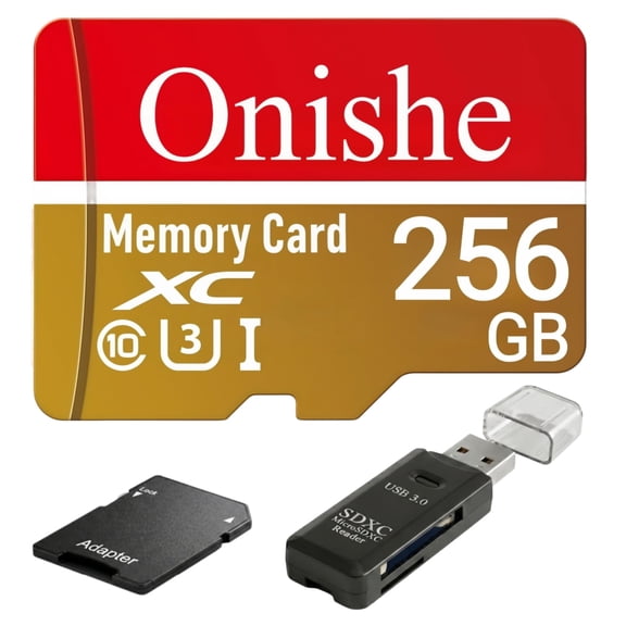 Onishe 256GB TF Memory Card Class10 U3 Micro SD Card,High Speed for Smartphones, Drones, Cameras, Tablets, Surveillance Cameras, Dashcams, Computer
