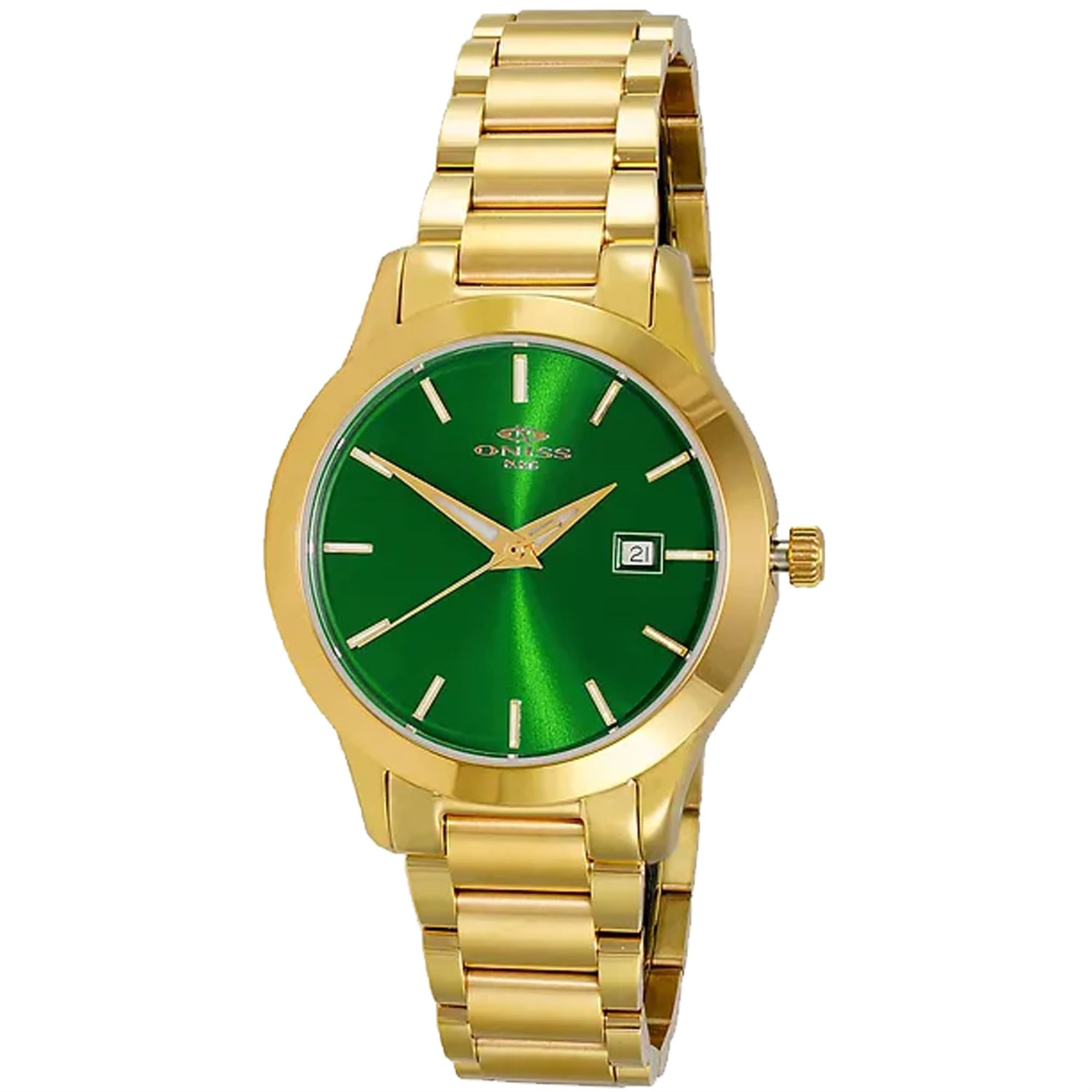 ONISS PARIS Oniss Women's Royal Green Dial Watch - ON4441-LGGN