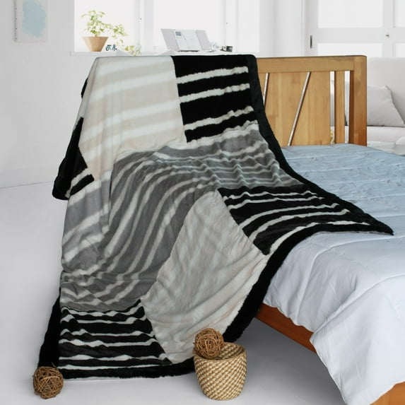 Onitiva - Charming Leopard Patchwork Throw Blanket (61"-86.6")