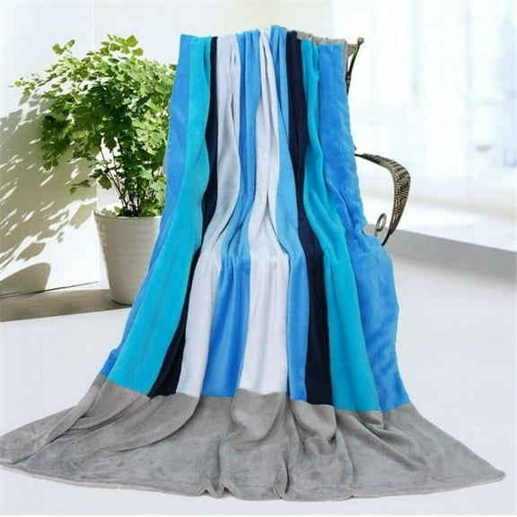 Onitiva - Oceanus Soft Coral Fleece Patchwork Throw Blanket