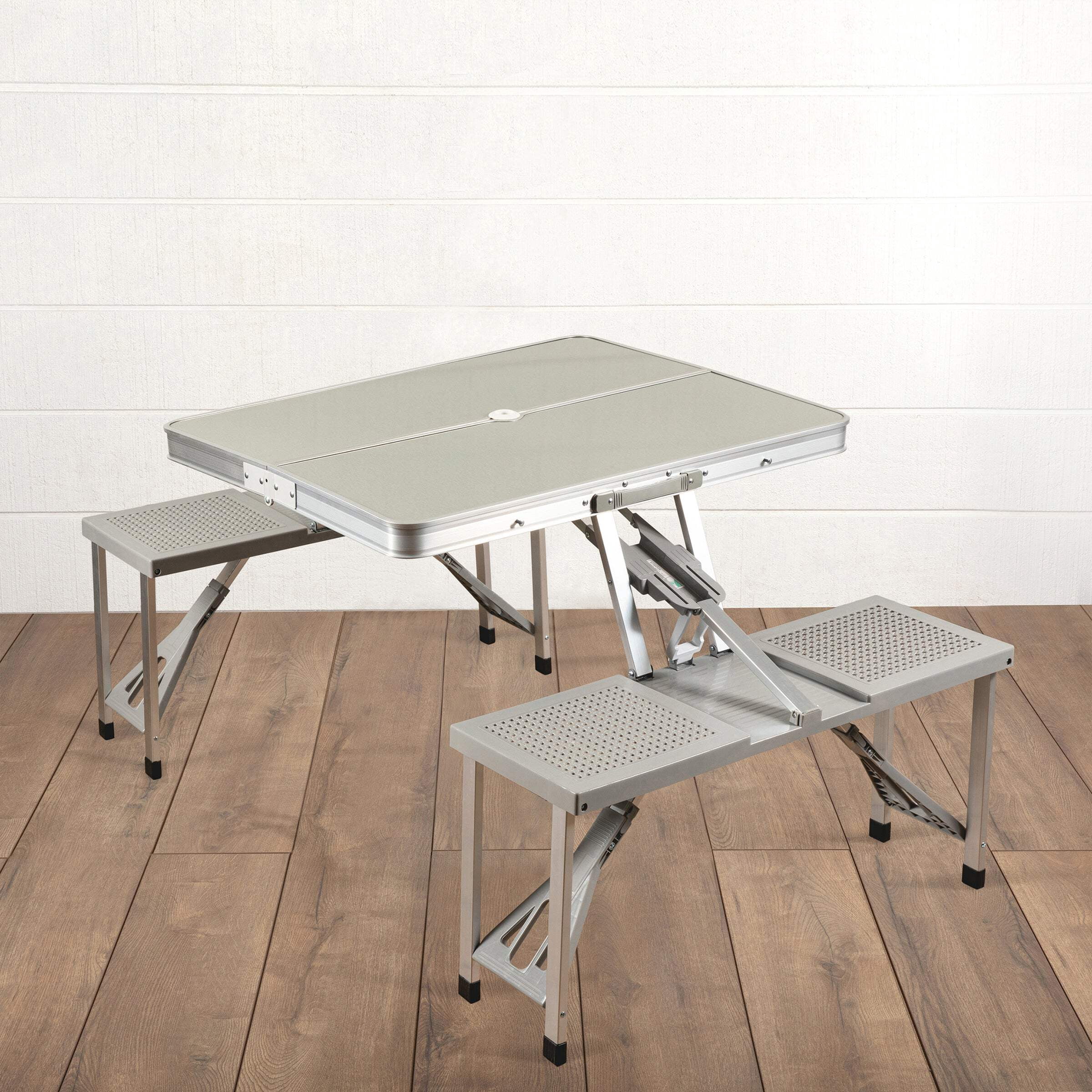 Oniva Aluminum Portable Picnic Table with Seat - Walmart.com