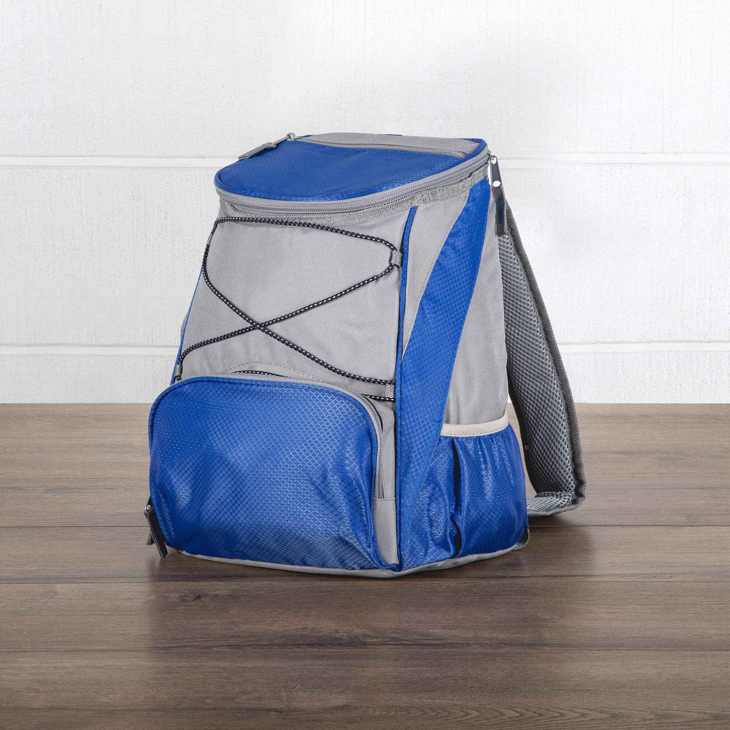 Navy Blue and Gray Insulated Backpack Cooler, 14 qt