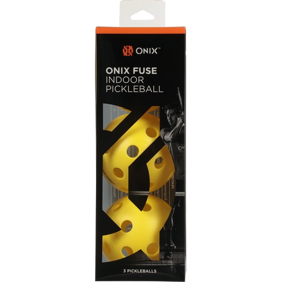 Fuse Indoor Pickleballs Yellow 3-Pack