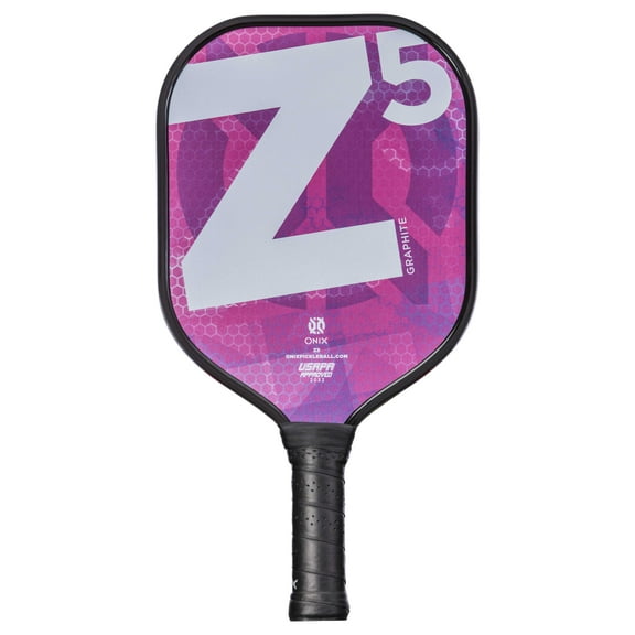 ONIX Graphite Z5 Graphite Carbon Fiber Pickleball Paddle with Cushion Comfort Grip,Pink