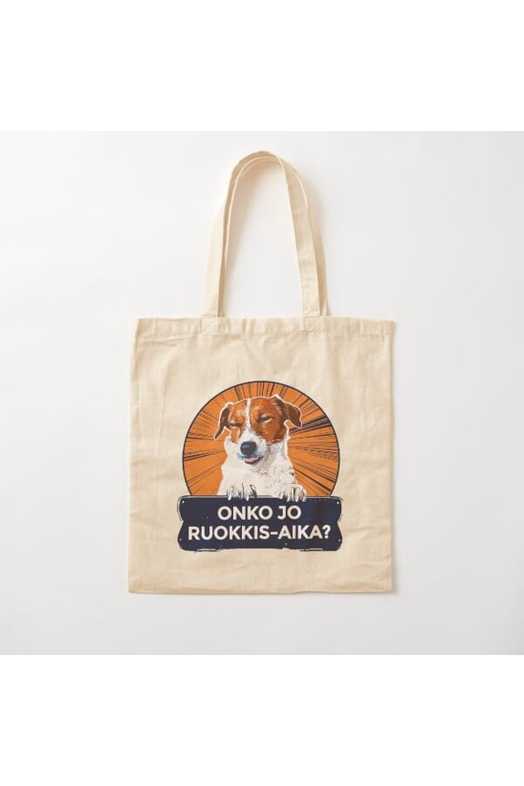 Onko Jo Ruokkis-Aika Canvas Tote Bags, Reusable Shopping Bag