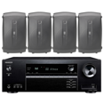 thumbnail image 1 of Onkyo 7.2 Channel Wireless Bluetooth 4K 3D A/V Surround Sound Receiver + Yamaha High-Performance Surround Sound 2-Way Indoor/Outdoor Weatherproof Speaker System (Set Of 4), 1 of 1