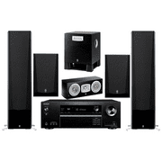 Onkyo 7.2 -Channel Wireless Bluetooth 4K 3D A/V Surround Sound Receiver + Yamaha Multimedia Home Theater Speaker System