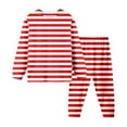thumbnail image 1 of Onlfs Pajama Sets for Big Boys Striped Print Long Sleeve Sleep Tee and Pants Sleepwear Breathable Nightwear Outfits, 1 of 2