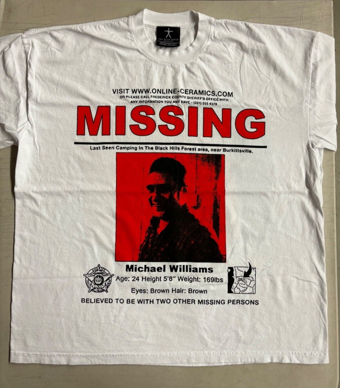 Online Ceramics Blair Witch Project Tee T-Shirt 2XL XXL New Unworn