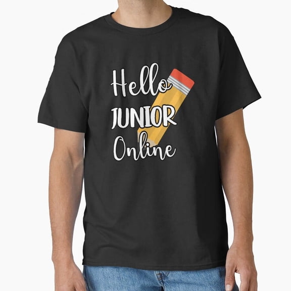 Online Education Hello Grade Virtual Back To School Junior High T-Shirt