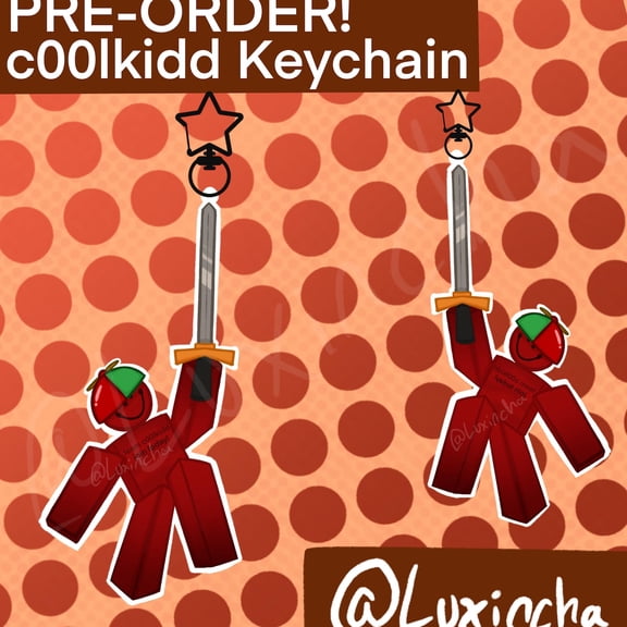 Online Game Hacker Character Acrylic Keychain Cute Chibi Bag Charm Fan Gift, random 1 pack