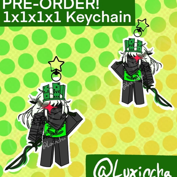 Online Game Hacker Character Acrylic Keychain Cute Chibi Bag Charm Fan Gift, random 1 pack