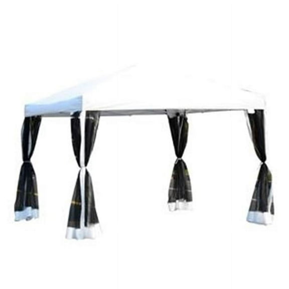 Online Gym Shop 10 x 10 ft. Outdoor Pop-Up Canopy Tent with Mesh Walls, Silver