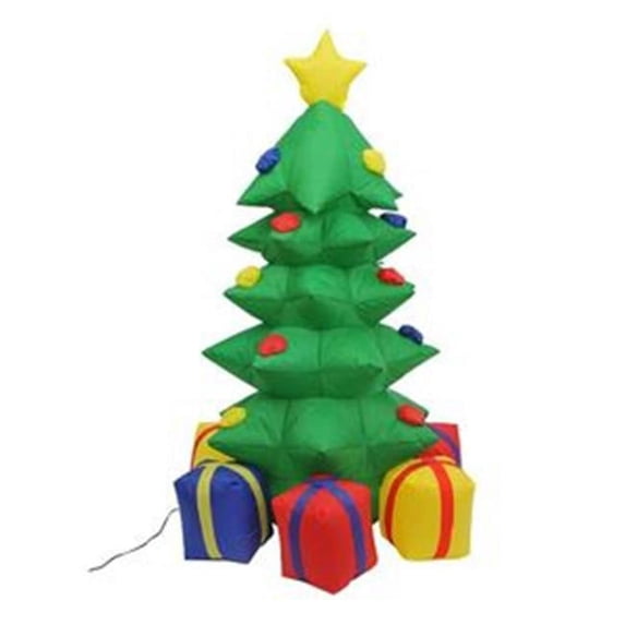 Online Gym Shop CB16693 4 ft. Inflatable LED Lit Christmas Tree & Presents Lawn Yard Decoration