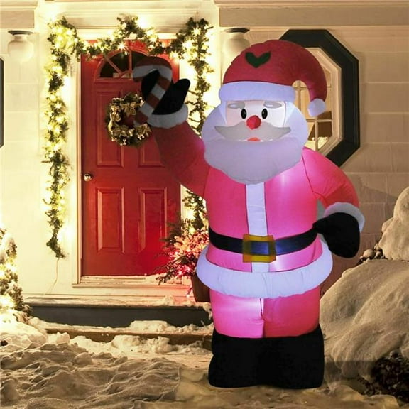 Online Gym Shop CB20916 8 ft. Outdoor Inflatable Christmas Santa Claus Airblown