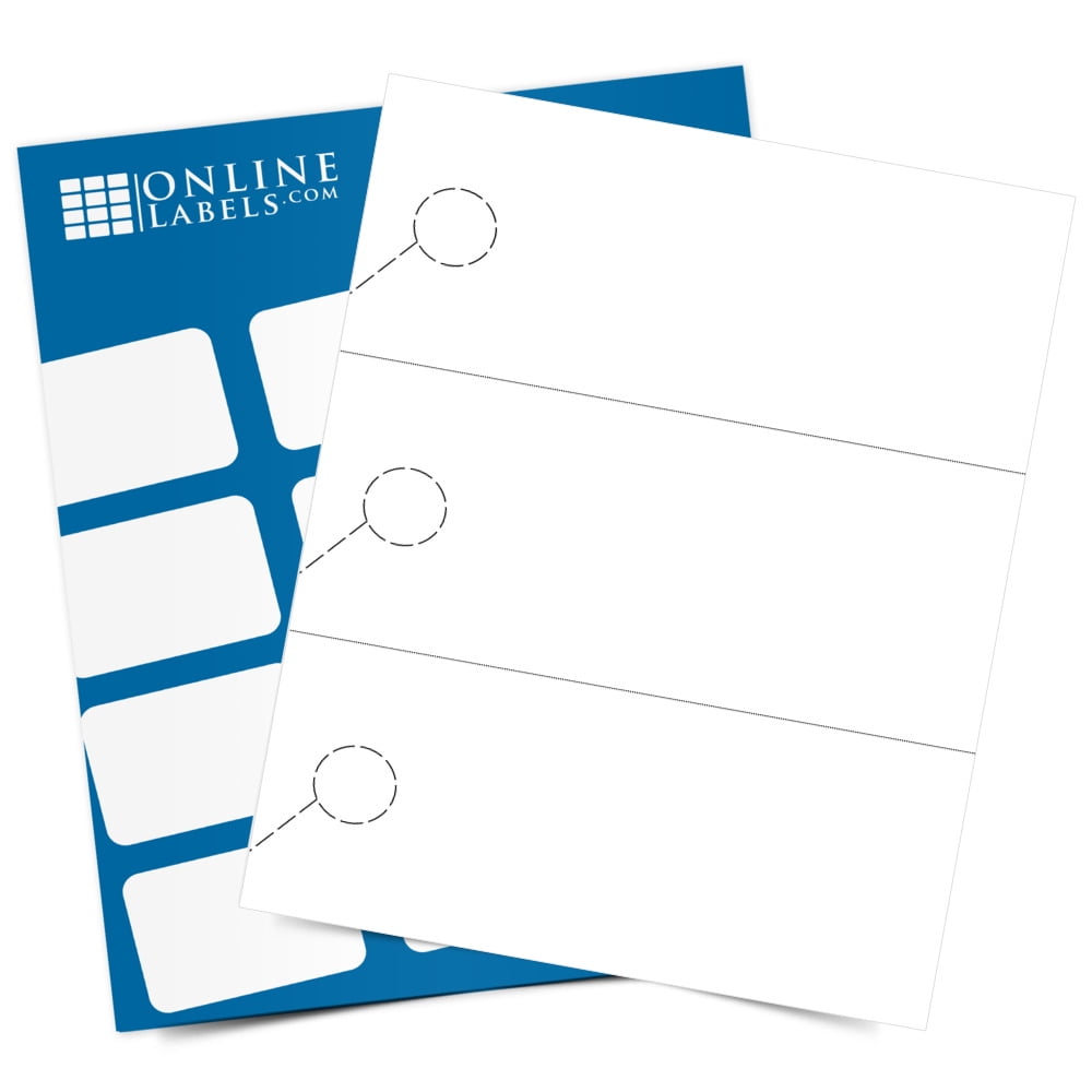 Online Labels - Door Hangers - 8.5" x 3.66" - Cardstock - Pack of 300, 100 Sheets - Inkjet/Laser Printer