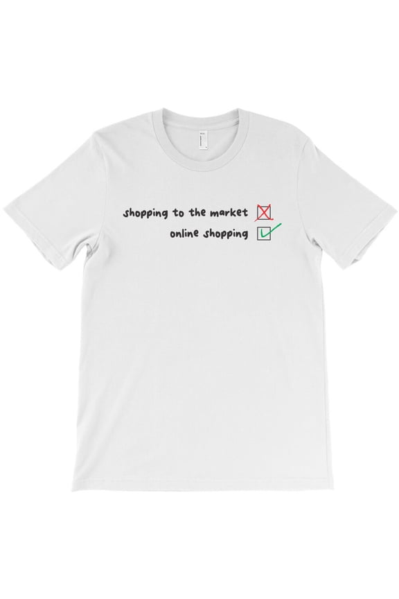 Online Shopping Yes Or No, Funny Retail Humor Graphic Design G9068 Unisex T-Shirt, Up to Size 5XL