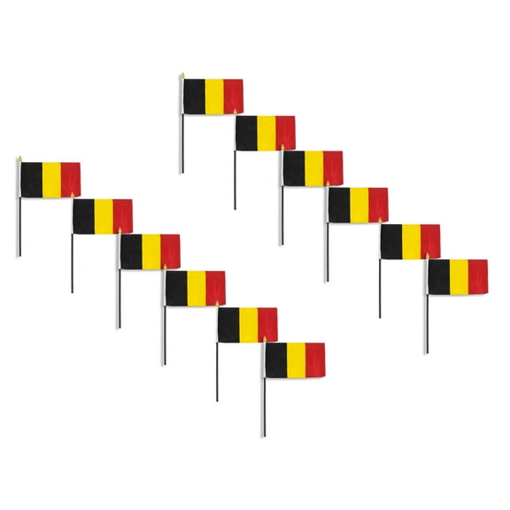 Online Stores Belgium Flag 4in x 6in - 12 PK
