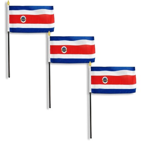 Online Stores Costa Rica Flag 4 x 6 inch - 3 PK