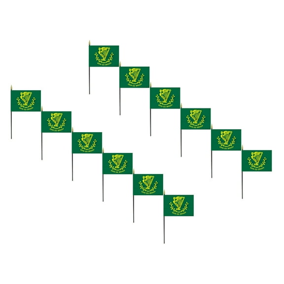 Online Stores Erin Go Bragh Printed Polyester Stick Flag 4in x 6in - 12 Pack