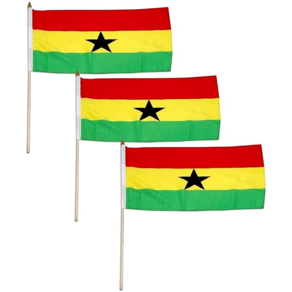 Online Stores Ghana Flag 12 x Online Stores Ghana Flag 12 x 18 inch - 3 PK18 inch - 3 PK