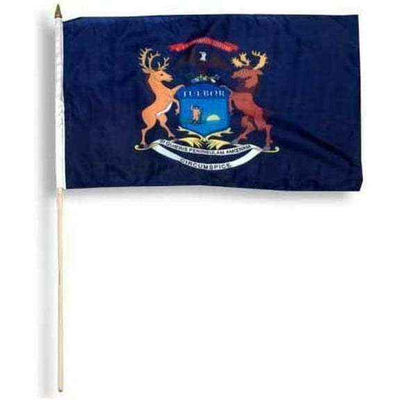 Online Stores, Inc. Michigan Flag 12 x 18 inch