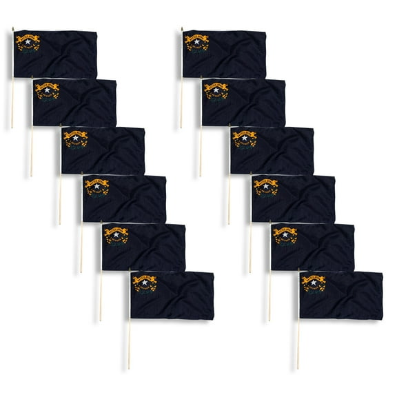 Online Stores Nevada Stick Flag Width 12in x 18in - 12 PK