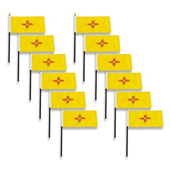 Online Stores New Mexico Flag 4in x 6in - 12 PK
