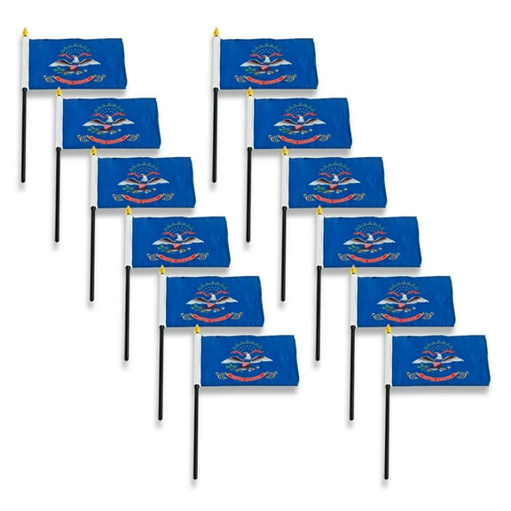 Online Stores North Dakota Flag 4in x 6in - 12 PK