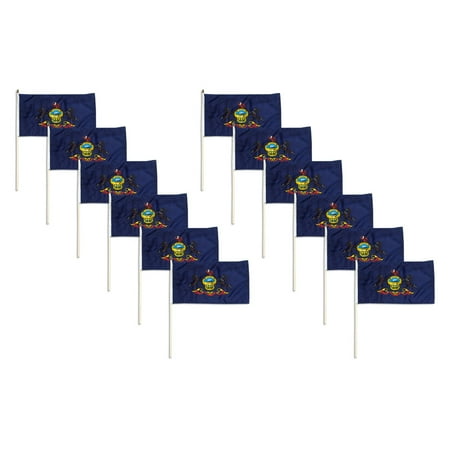Online Stores Pennsylvania Flag 12in x 18in - 12 PK