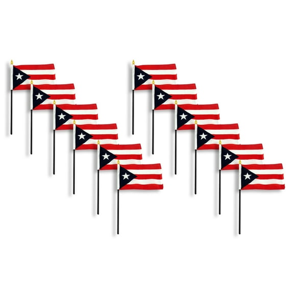 Online Stores Puerto Rico Stick Flag 4in x 6in 12-Pack