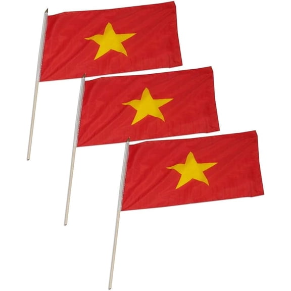 Online Stores Vietnam Flag 12 x 18 inch - 3 PK
