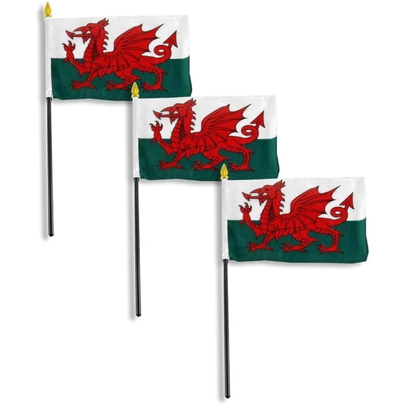 Online Stores Wales Flag 4 x 6 inch (3 PK)