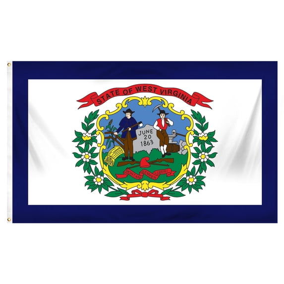 Online Stores West Virginia 3ft x 5ft Printed Polyester Flag 6in x 7in