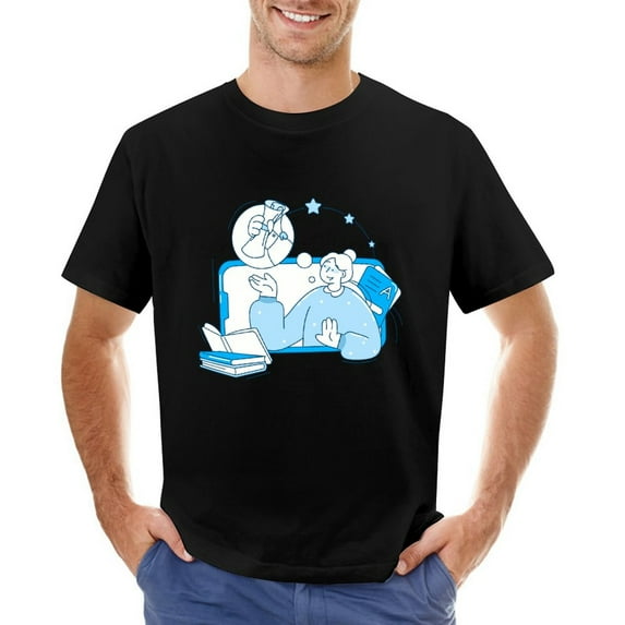 Online-school Men’s Graphic T-shirt Vintage Short Sleeve Sport Tee Black XS