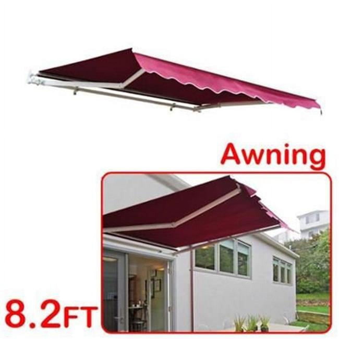 CB15428 8 x 7 ft. Patio Manual Retractable Sun Shade
